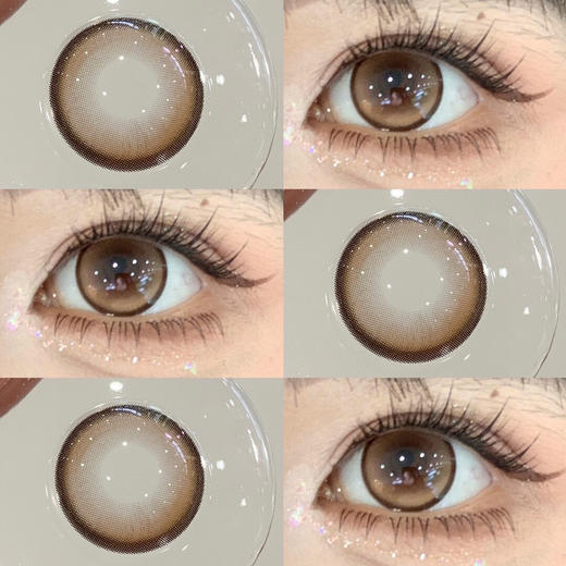 月抛 Sasababy  奶栗泡泡 14.5  着色13.9 细边狗狗眼棕 商品图2