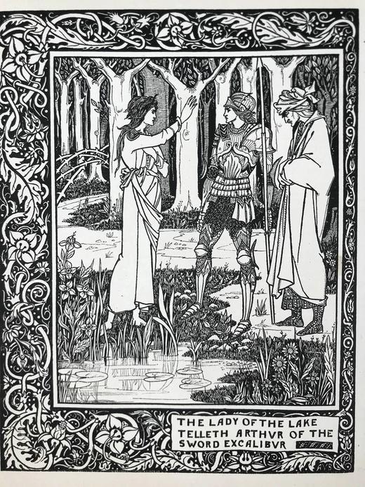 含藏书票！限量1500套1893-94年 马洛礼《亚瑟王之死》（全2卷） 比亚兹莱数十幅经典插图 漆布精装16开 商品图6