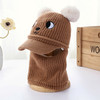 儿童帽子围脖一体秋冬季男童女童加绒防风护耳毛球宝宝毛线帽 商品缩略图3
