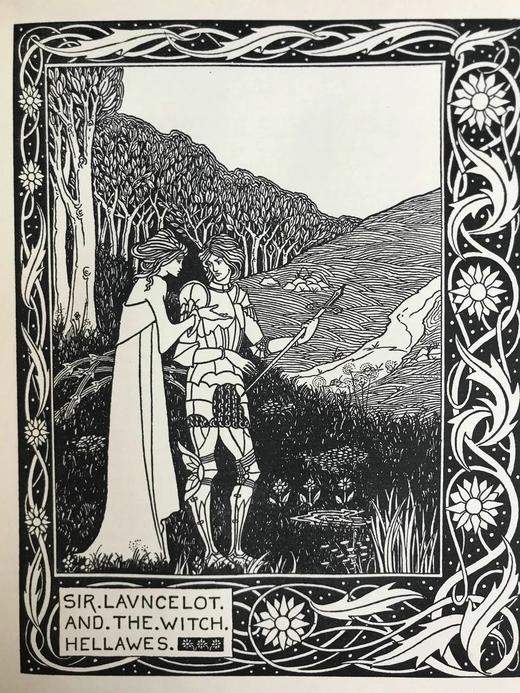 含藏书票！限量1500套1893-94年 马洛礼《亚瑟王之死》（全2卷） 比亚兹莱数十幅经典插图 漆布精装16开 商品图10