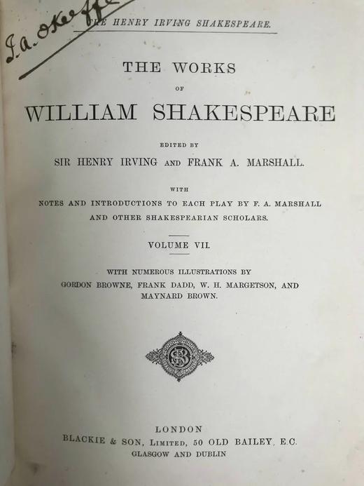 约19世纪后期 莎士比亚作品集（卷7，雅典的泰门/辛白林/暴风雨/泰特斯·安德洛尼克斯/冬天的故事） 约百幅插图 漆布精装18开 商品图3