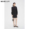 NEELLY纳俪商场同款春季新中式连衣裙女黑色显瘦国风立领盘扣裙子N24011Y01013 商品缩略图1