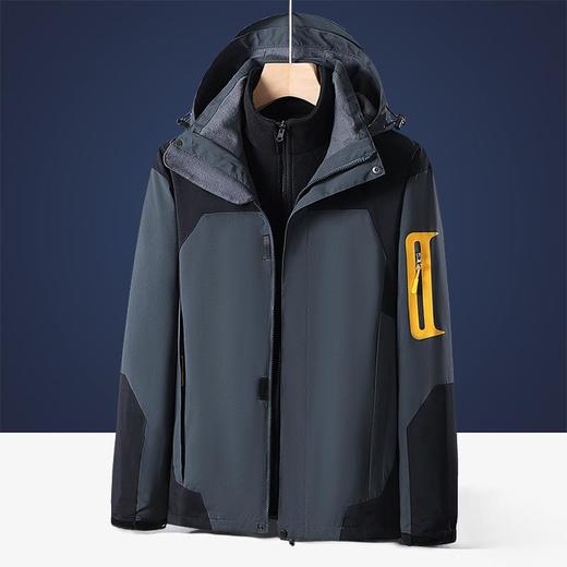 最新爆款户外男士冲锋衣女三合一两件套可拆卸防风防水情侣登山服 商品图1