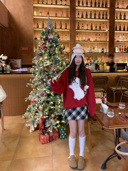 <曾小咸推荐> 红色猫咪毛衣 商品图4