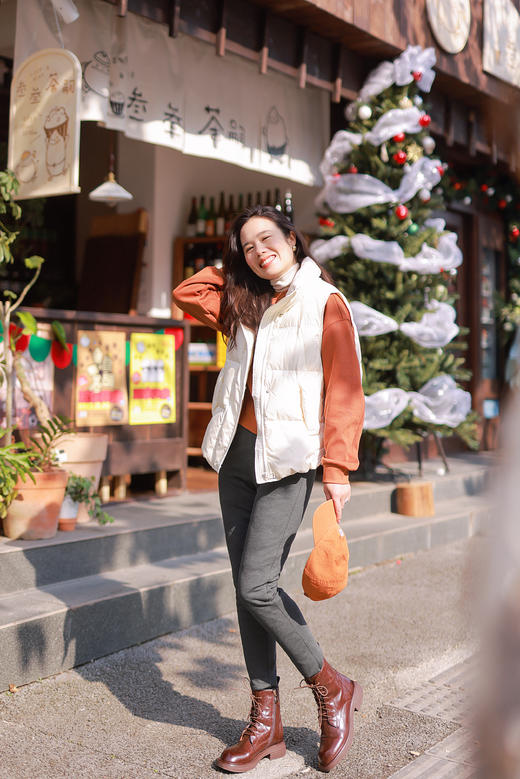 【现货】90白鸭绒羽绒马甲立领设计感宽松外穿背心 商品图0