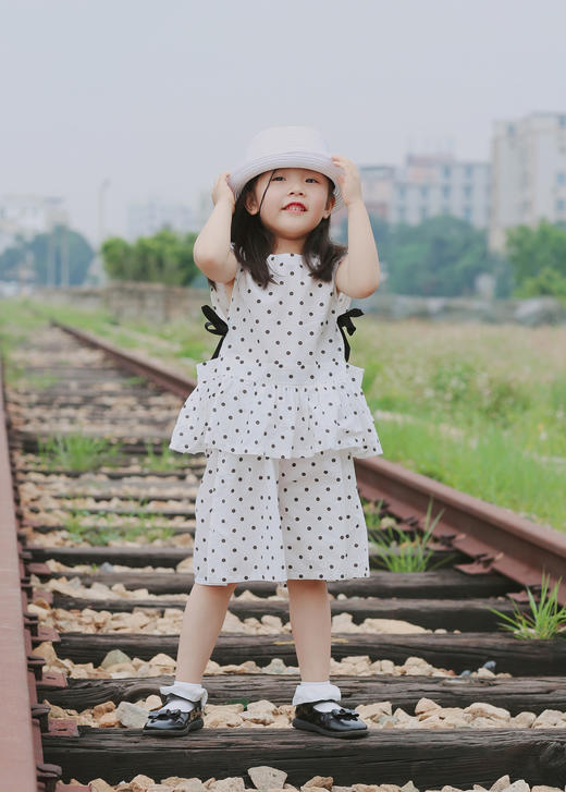 TZZBX047 女童点点套装  80-120 商品图6