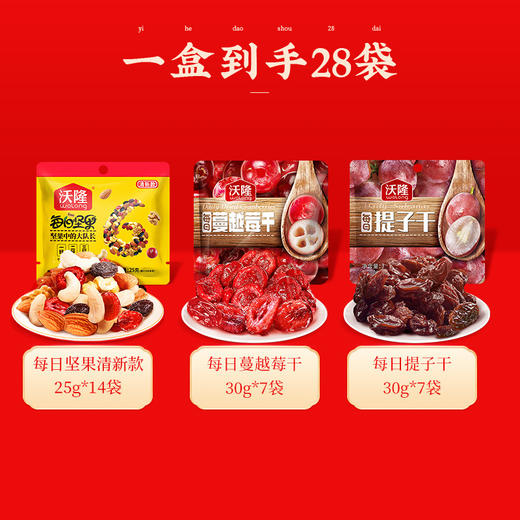 沃隆每日坚果770g 礼盒装 春节年货 坚果 零食大礼包 伴手礼 送长辈 2023年底款 商品图3