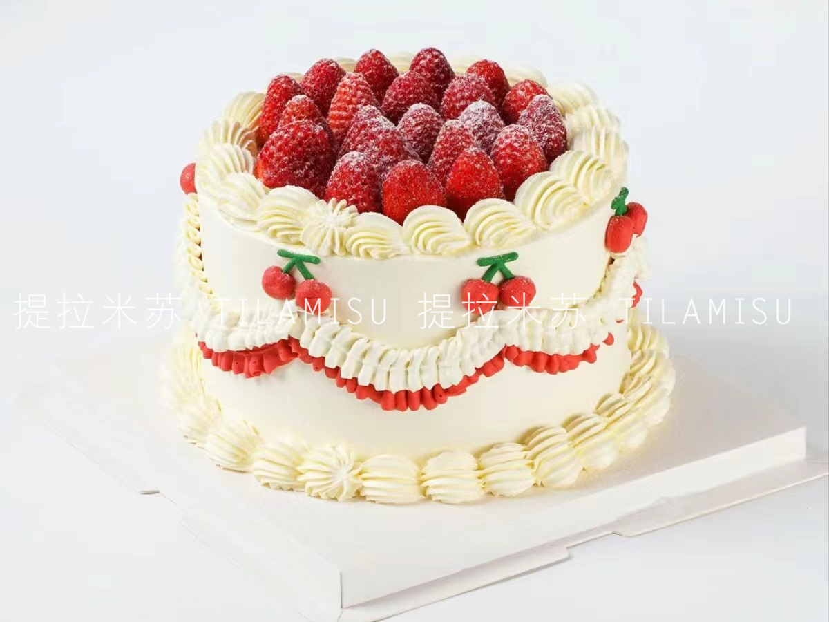 【冬日限定】复古草莓生日蛋糕