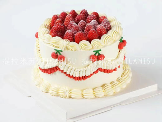 【冬日限定】复古草莓生日蛋糕 商品图0