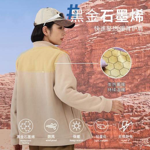 【护宫暖肚子！户外运动衣】摇粒绒云感外套休闲卫衣奥利绒情侣款黑金石墨烯防风衣持续发热保暖 商品图1