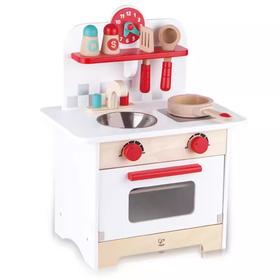 Hape儿童仿真厨具台过家家公主小厨房玩具套装宝宝做饭女孩子3岁