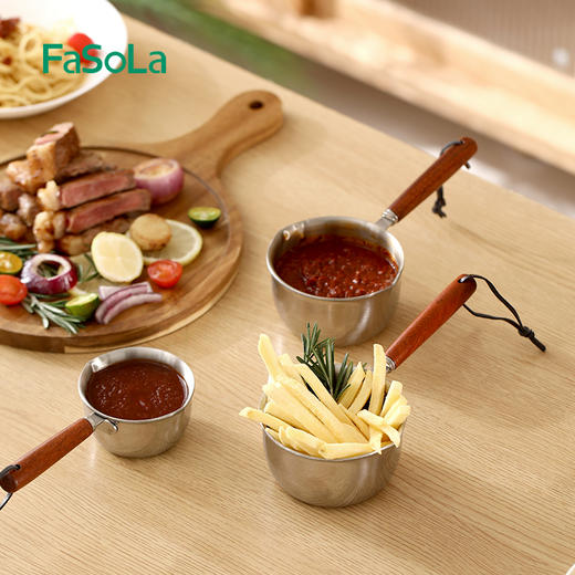 FaSoLa不锈钢泼油锅多功能迷你烧油浇油锅专用淋油炝油小勺神器 商品图2