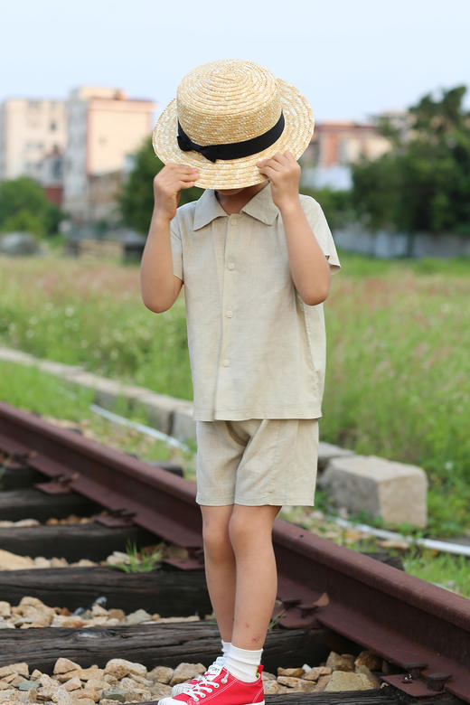 TZZBX106 棉麻套装  80-120 商品图3