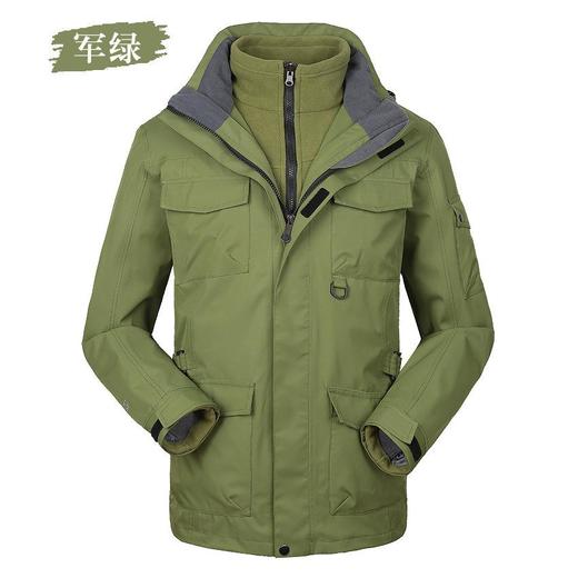秋冬季新款户外冲锋衣男两件套三合一加厚防风防水登山滑雪服 商品图4