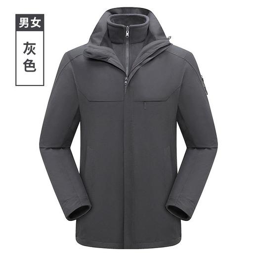 户外秋冬男女冲锋衣两件套登山服可拆卸三合一滑雪服外套 商品图2