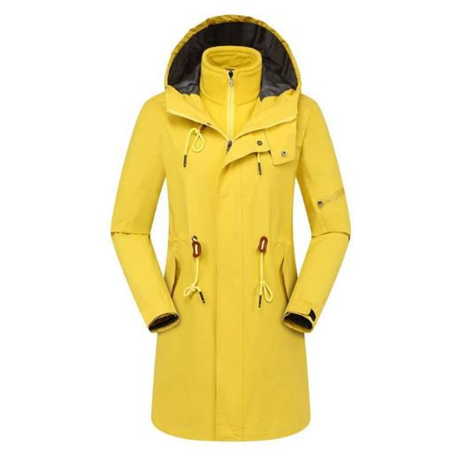 新款户外中长款冲锋衣男女款两件套三合一防风防水滑雪登山服 商品图2