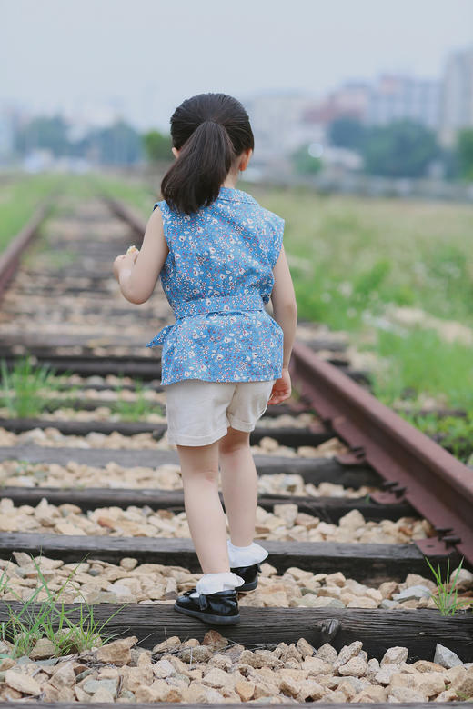 TZZBX042 女童碎花套装  80-120 商品图4