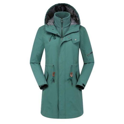 新款户外中长款冲锋衣男女款两件套三合一防风防水滑雪登山服 商品图1