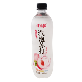 狂小能苏打蜜桃味气泡水480ml*1瓶