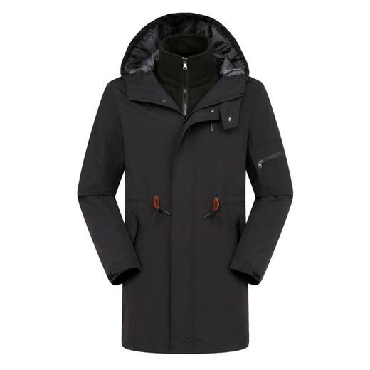 新款户外中长款冲锋衣男女款两件套三合一防风防水滑雪登山服 商品图4