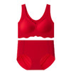 本命年新年喜庆【大红色无尺码内衣套装】女款无痕背心 聚拢运动文胸 商品缩略图4