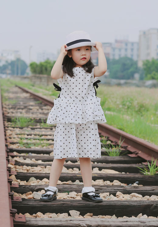 TZZBX047 女童点点套装  80-120 商品图7