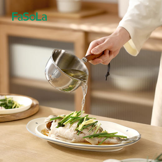 FaSoLa不锈钢泼油锅多功能迷你烧油浇油锅专用淋油炝油小勺神器 商品图10
