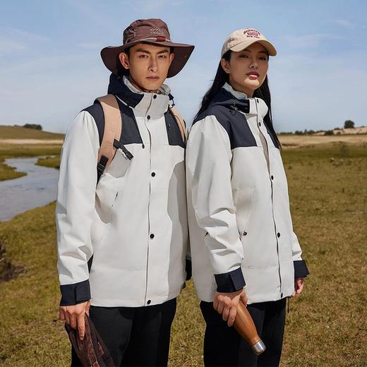 2023新款户外冲锋衣男女士三合一两件套可拆卸防风防水登山服外套 商品图2