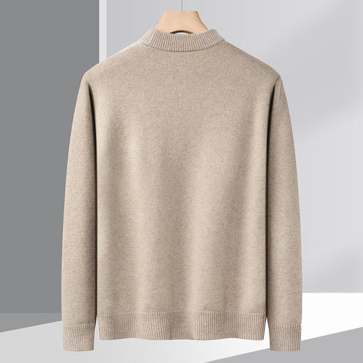 27DKYN3301【100绵羊毛】罗蒙秋冬男士羊毛衫加厚保暖纯色圆领基础百搭针织毛衣男 商品图5