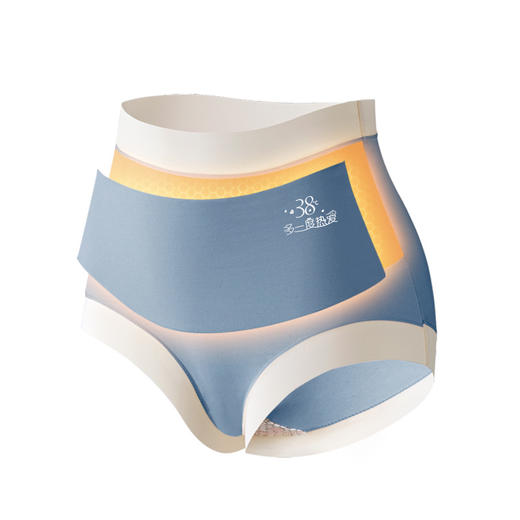 【纯棉加绒❗️蚕丝暖腹提臀内裤】加厚保暖，舒适亲肤。采用桑蚕丝抗jun裆，呵护私密健康。时尚秋冬新品，高腰收腹暖腹女士内裤 商品图4
