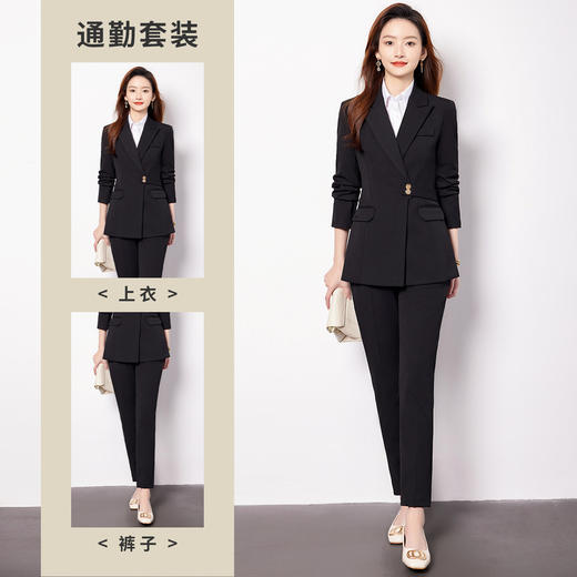 【上衣+裤子】罗蒙女士职业套装商务休闲时尚有型西装两件套女 商品图7