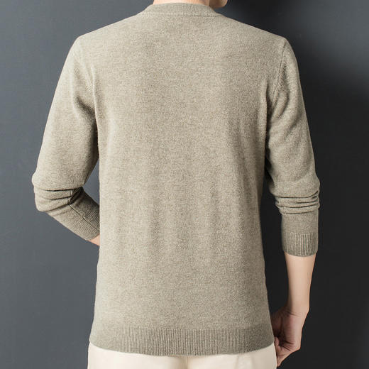 27DKXGR3707【100绵羊毛 多色可选】罗蒙秋冬男装男羊毛衫男士基础款休闲百搭圆领针织毛衣男 商品图2