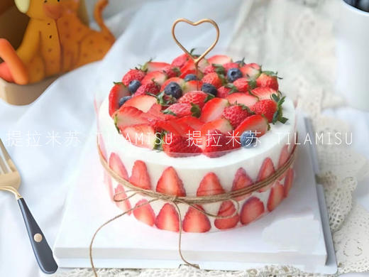 【冬日限定】草莓水果生日蛋糕 商品图0