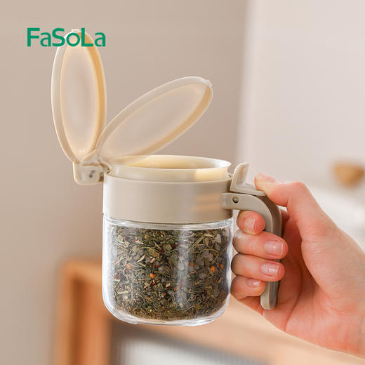 FaSoLa密封调料罐置物架组合套装家用厨房防潮密封盐罐墙挂式调料盒 商品图10