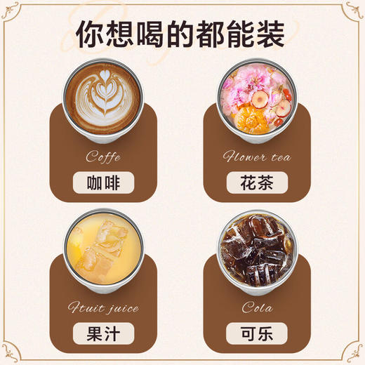 宝威玛（BVGMAV）咖啡杯保温杯英国316L不锈钢高颜值车载便携随行保冷水杯子 BAG609K 商品图4