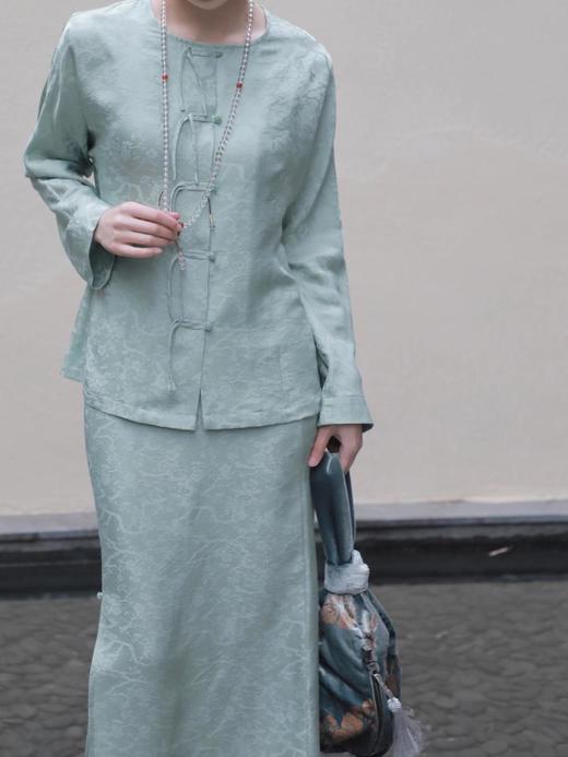 微瑕秒杀 |盛唐牡丹 |重磅真丝提花织金梅花纹半裙[特价品](特殊商品不退不换) 商品图1