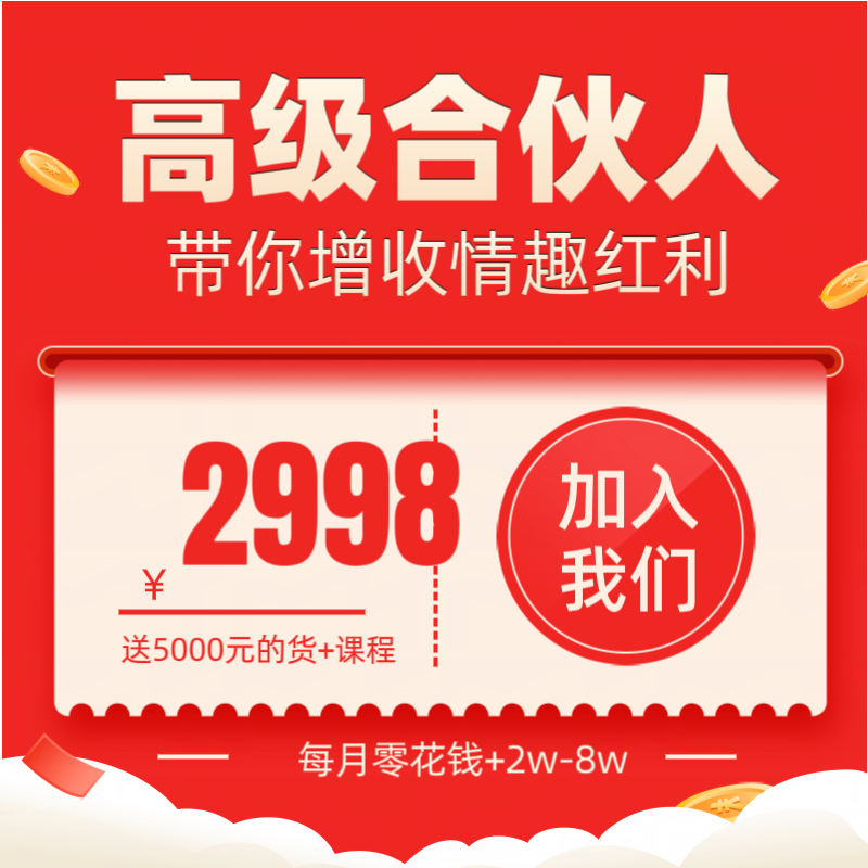 高级合伙人（送5000元的货+送课程）
