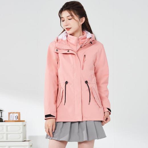 冬季户外中长款冲锋衣女两件套三合一可拆卸抓绒衣防风防水登山服 商品图2