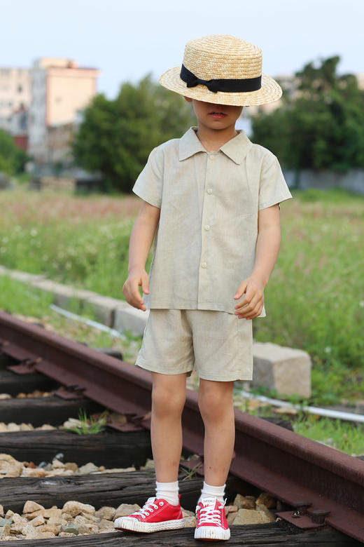 TZZBX106 棉麻套装  80-120 商品图0