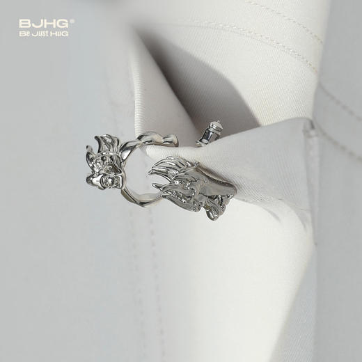 BJHG不计后果新年龙年独特耳钉耳箍套装高级感男女同款潮牌设计感耳夹 商品图2