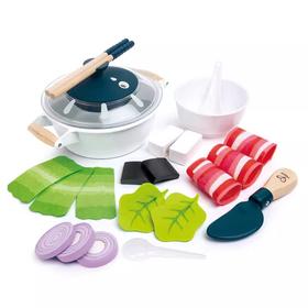 Hape仿真厨房玩具小厨师蒸汽锅火锅烹饪套装过家家儿童益智玩具 /HAPE-37533