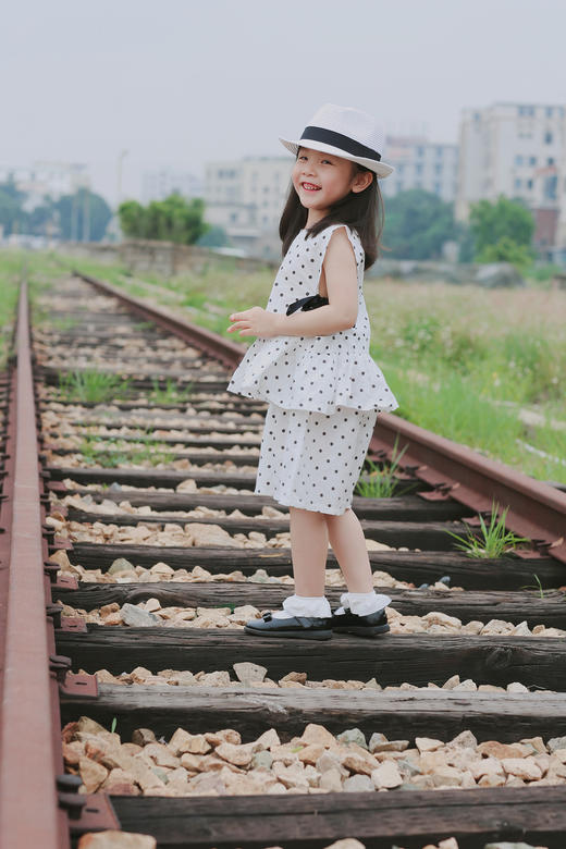 TZZBX047 女童点点套装  80-120 商品图5