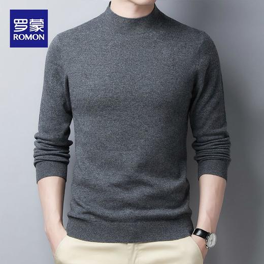 【100羊毛 多色可选】罗蒙秋冬男装羊毛衫细腻保暖半高领毛衣男秋冬男士针织羊毛衫男 商品图6