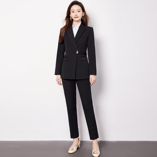 【上衣+裤子】罗蒙女士职业套装商务休闲时尚有型西装两件套女 商品图4