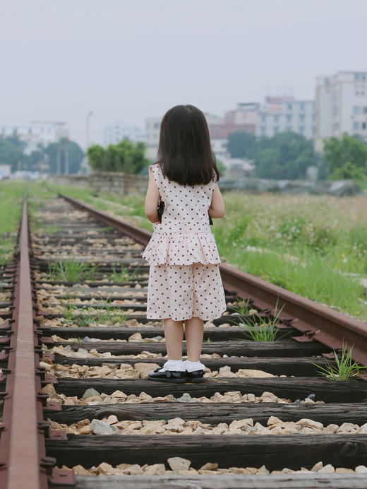 TZZBX047 女童点点套装  80-120 商品图2