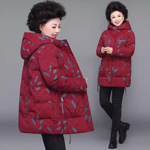 A8898中年妈妈冬装羽绒棉服2023新款中老年人女秋冬季外套棉袄大码棉衣服 商品图2