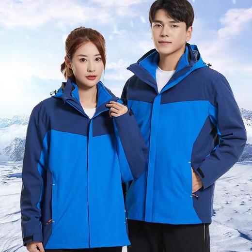 2023新款冲锋衣男女款户外三合一滑雪服可拆卸防风防水透气登山服 商品图3