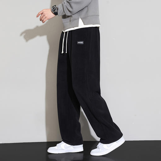 【GZ】无忧购韩系垂感加绒保暖抽绳直筒运动休闲卫裤2392（截单后5-7天发货) 商品图2