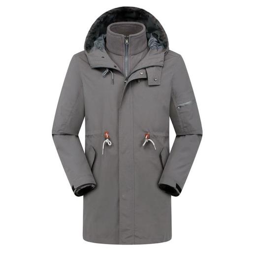 新款户外中长款冲锋衣男女款两件套三合一防风防水滑雪登山服 商品图3