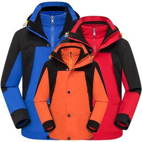 新款户外冲锋衣男女家庭亲子装春秋套装两件套外套滑雪服园服冬装